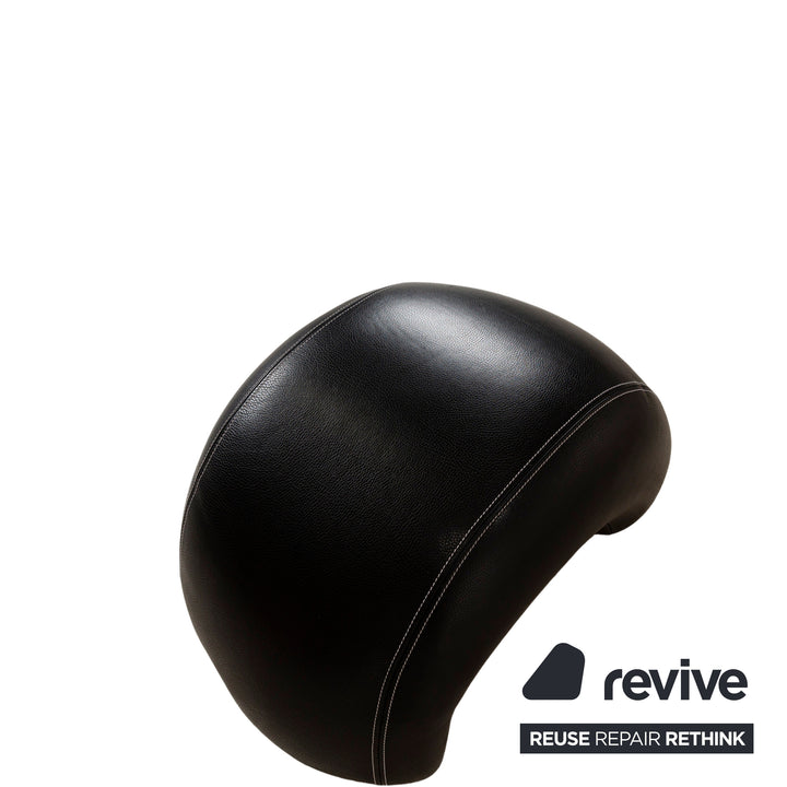 Bretz Moon Leder Hocker Schwarz