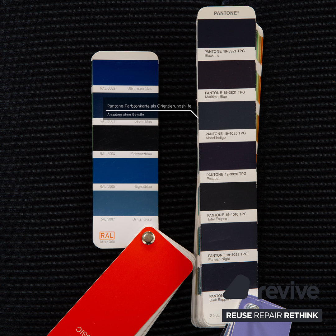 Bretz Moonraft Stoff Dreisitzer Blau Sofa Couch Ausstellungsstück