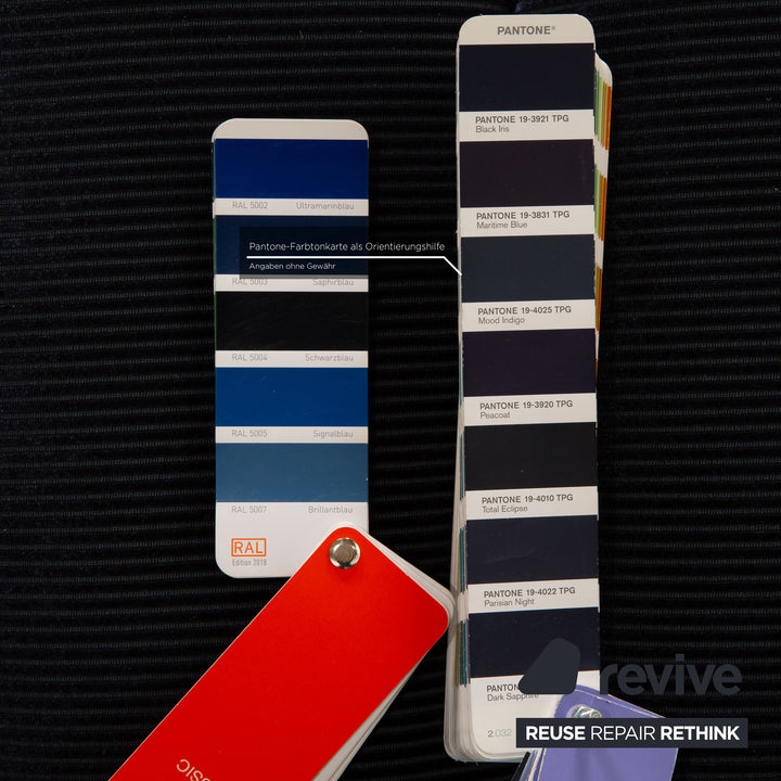 Bretz Moonraft Stoff Dreisitzer Blau Sofa Couch Ausstellungsstück