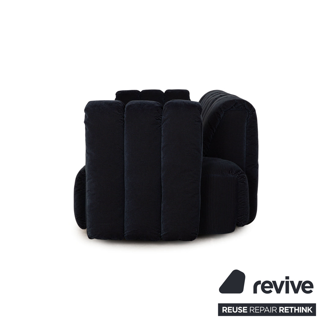 Bretz Moonraft Stoff Dreisitzer Blau Sofa Couch Ausstellungsstück