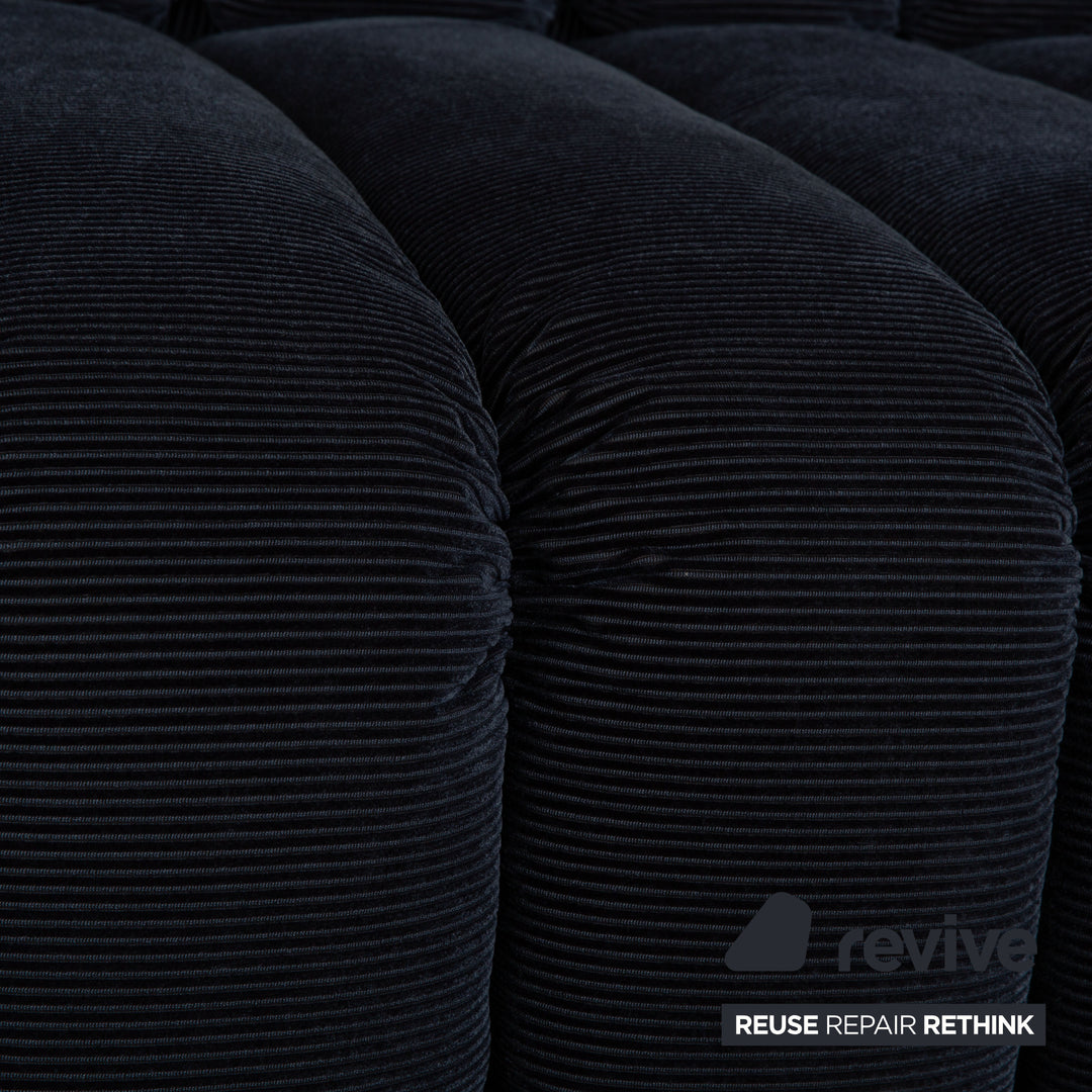 Bretz Moonraft Stoff Dreisitzer Blau Sofa Couch Ausstellungsstück
