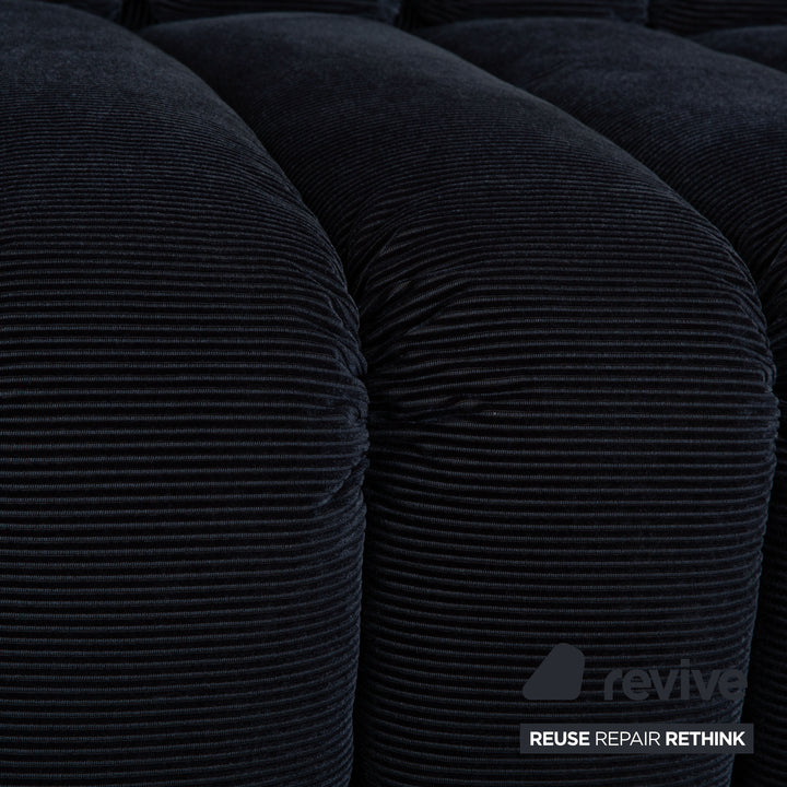 Bretz Moonraft Stoff Dreisitzer Blau Sofa Couch Ausstellungsstück