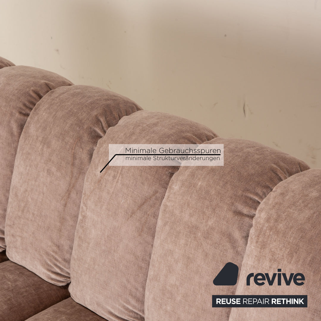 Bretz MOONRAFT Stoff Dreisitzer Braun Sofa Couch Ausstellungsstück