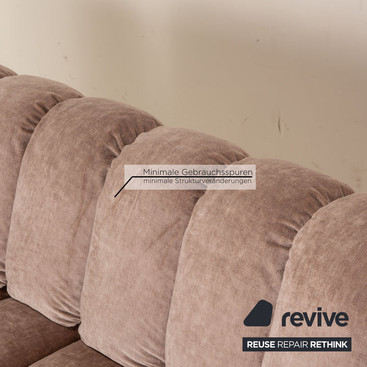 Bretz MOONRAFT Stoff Dreisitzer Braun Sofa Couch Ausstellungsstück