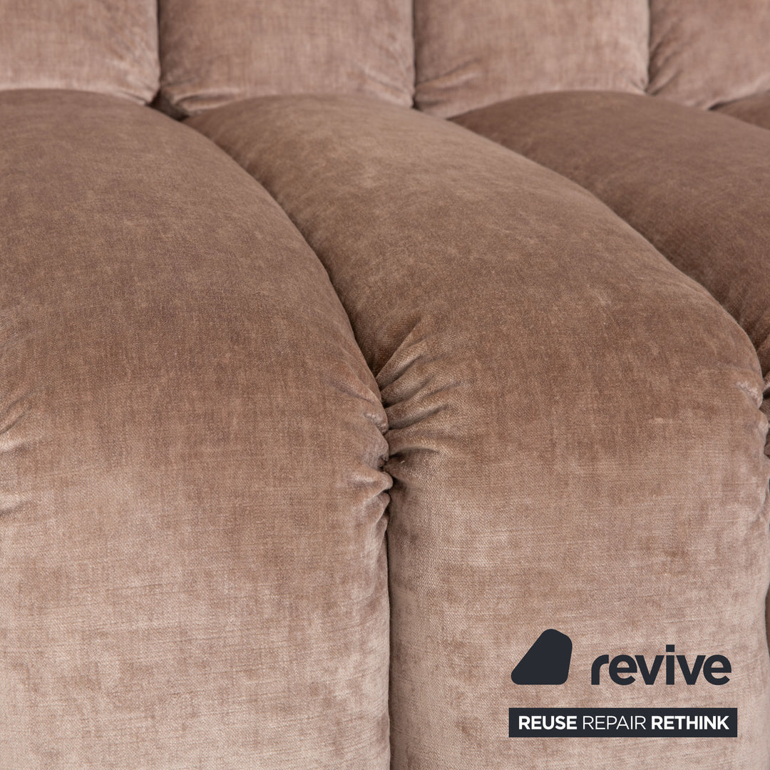 Bretz MOONRAFT Stoff Dreisitzer Braun Sofa Couch Ausstellungsstück