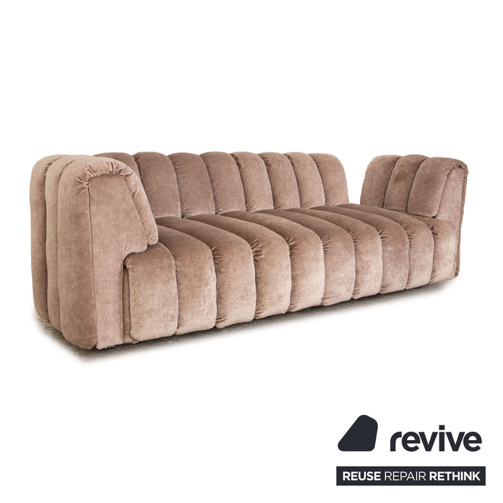 Bretz MOONRAFT Stoff Dreisitzer Braun Sofa Couch Ausstellungsstück