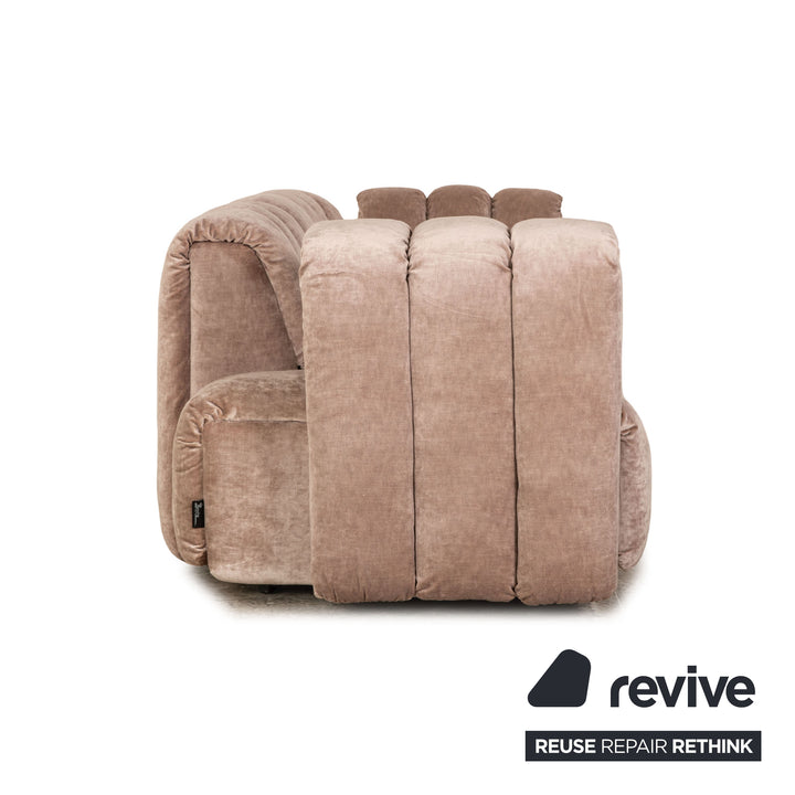 Bretz MOONRAFT Stoff Dreisitzer Braun Sofa Couch Ausstellungsstück