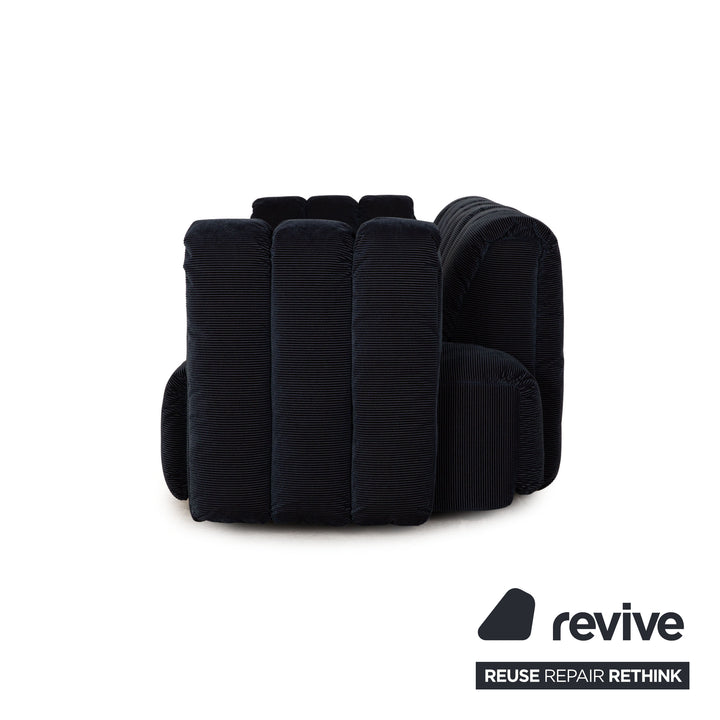 Bretz Moonraft Fabric Sofa Set Blue Three Seater Two Seater Sofa Couch Exhibition Piece