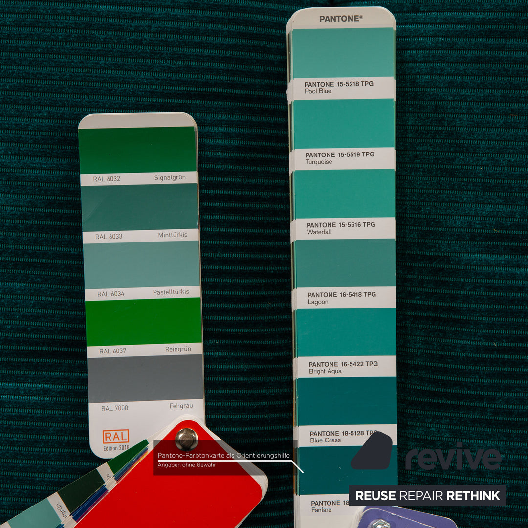 Bretz Moonraft Stoff Zweisitzer Türkis Sofa Couch Ausstellungsstück