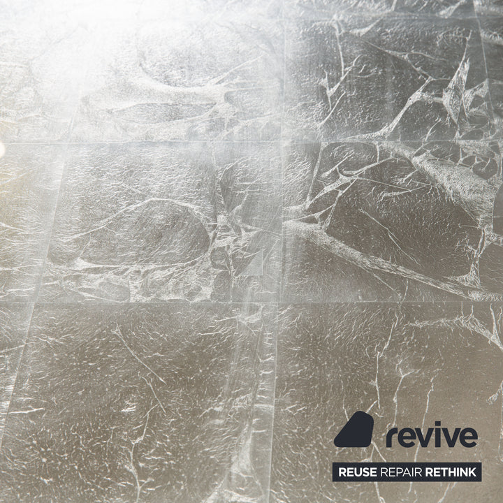 Bretz N340 Glass Dining Table Silver