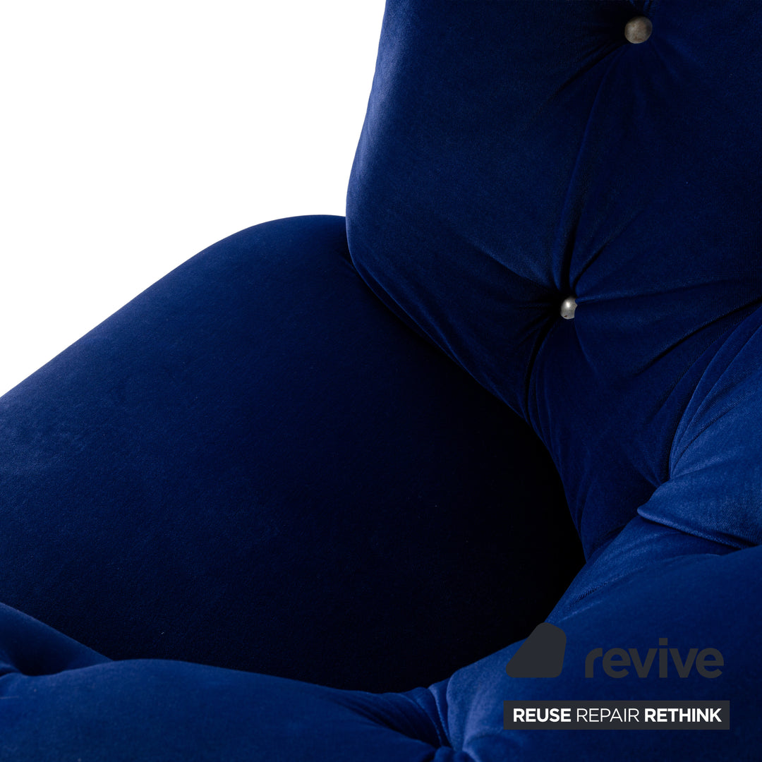 Bretz Nana fabric armchair blue