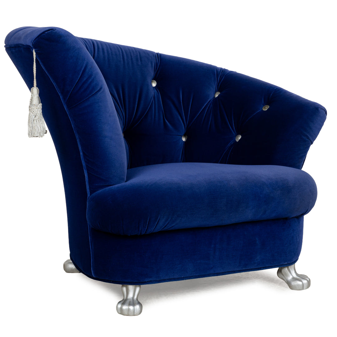 Bretz Nana fabric armchair blue
