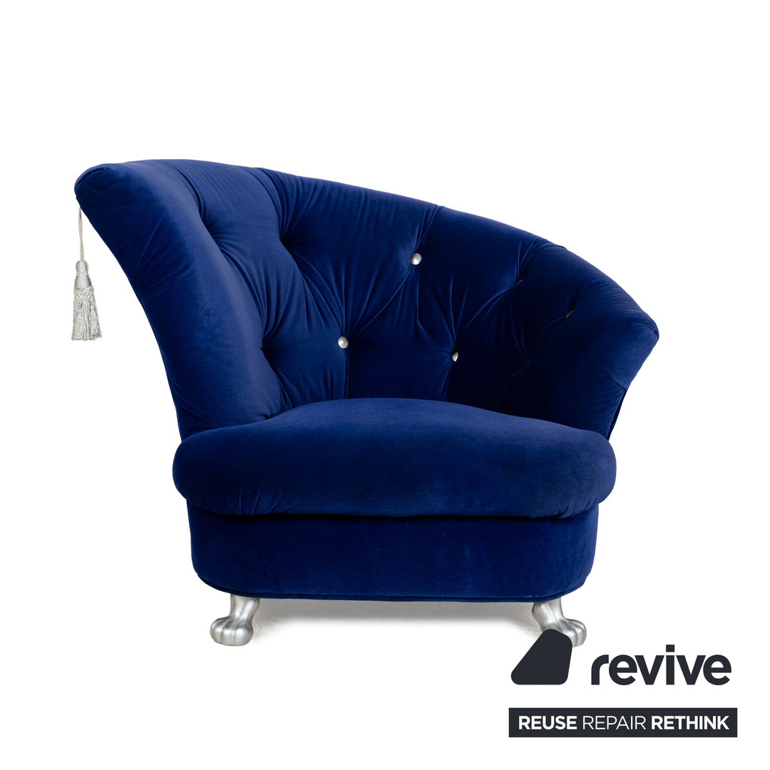 Bretz Nana fabric armchair blue