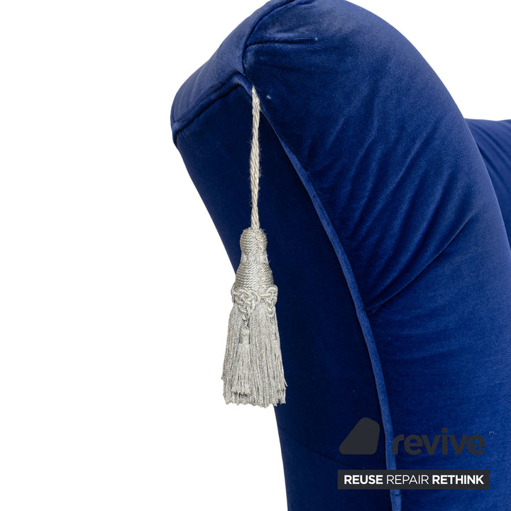 Bretz Nana Stoff Sofa Garnitur Blau Liege Sessel