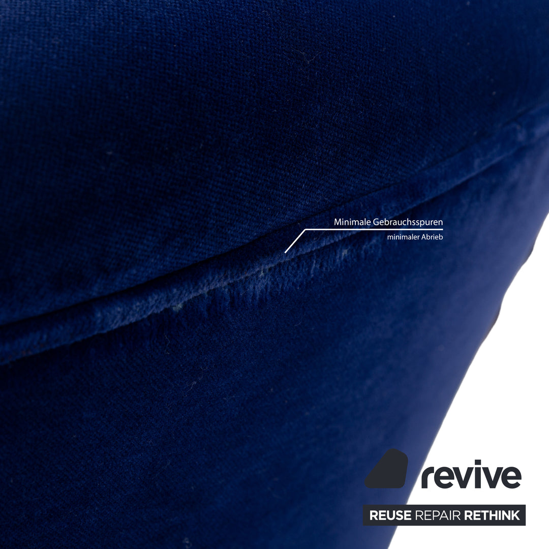 Bretz Nana Stoff Sofa Garnitur Blau Liege Sessel