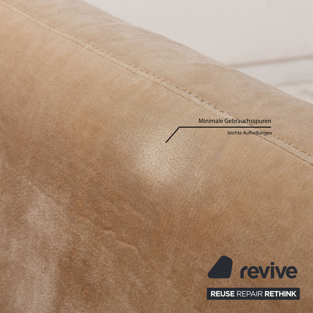 Canapé trois places Bretz Napali en tissu marron gris crème