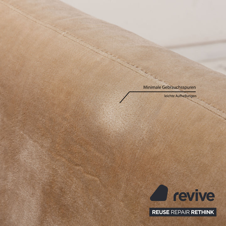 Canapé trois places Bretz Napali en tissu marron gris crème