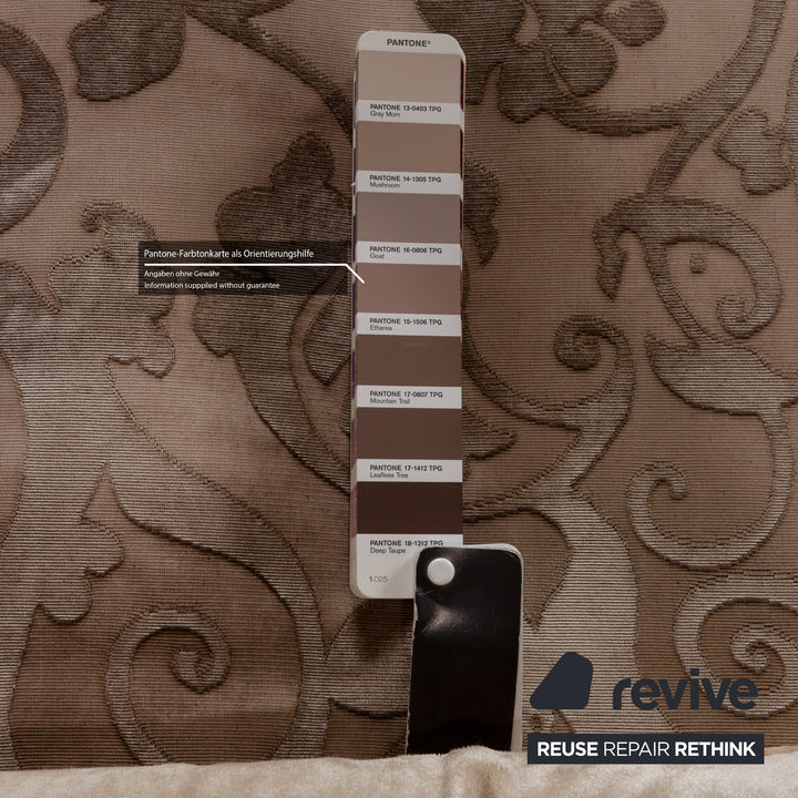 Canapé trois places Bretz Napali en tissu marron gris crème