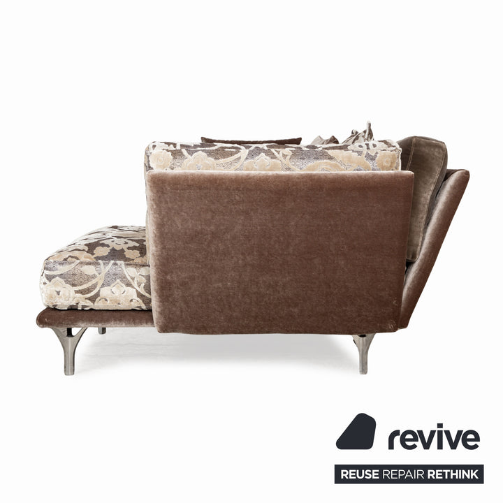 Bretz Napali Stoff Ecksofa Beige Grau Sofa Couch Recamiere Rechts Sofa Couch