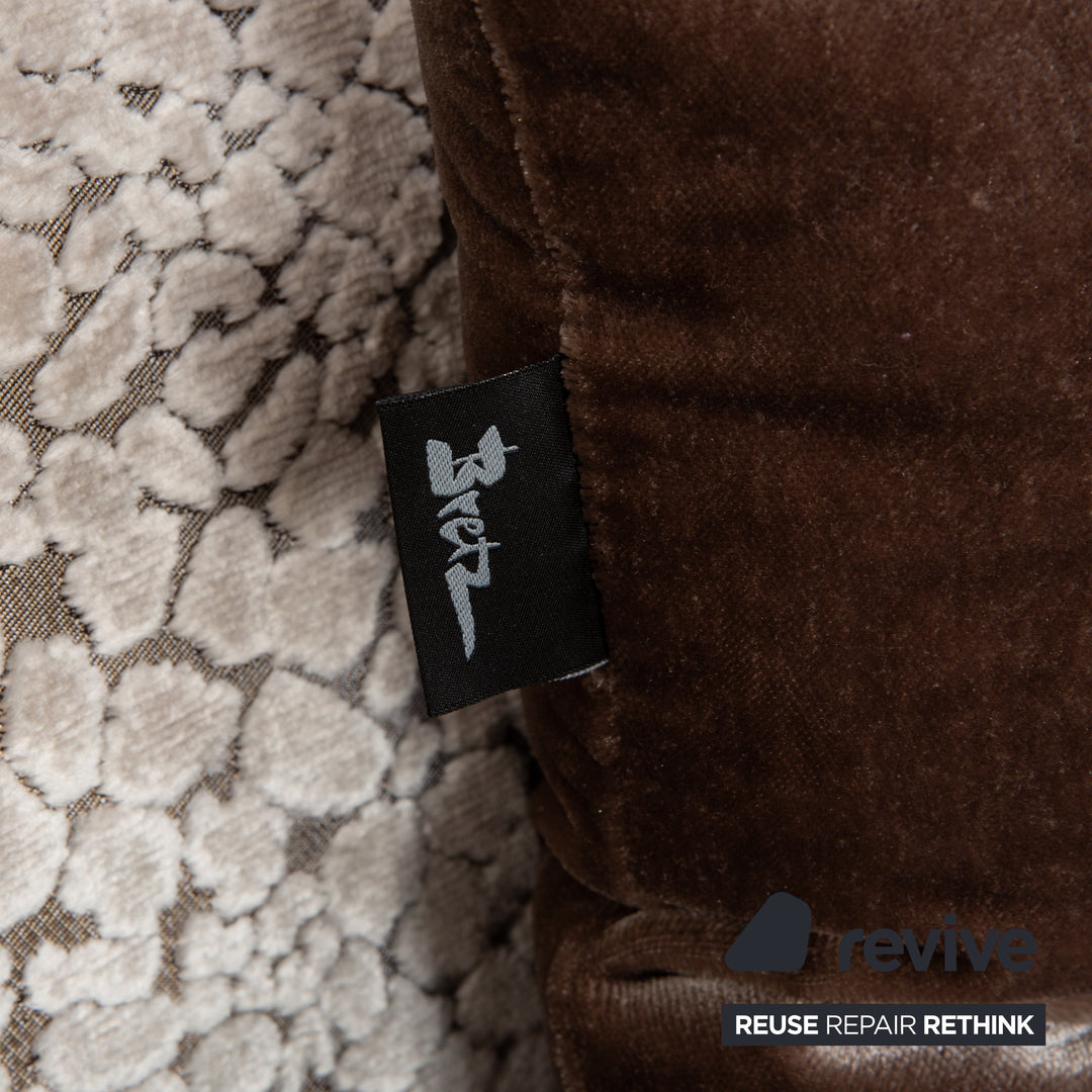 Bretz Napali Stoff Ecksofa Beige Grau Sofa Couch Recamiere Rechts Sofa Couch