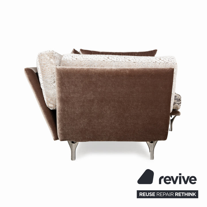 Bretz Napali Stoff Ecksofa Beige Grau Sofa Couch Recamiere Rechts Sofa Couch