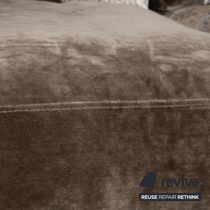 Bretz Napali Stoff Ecksofa Beige Grau Sofa Couch Recamiere Rechts Sofa Couch