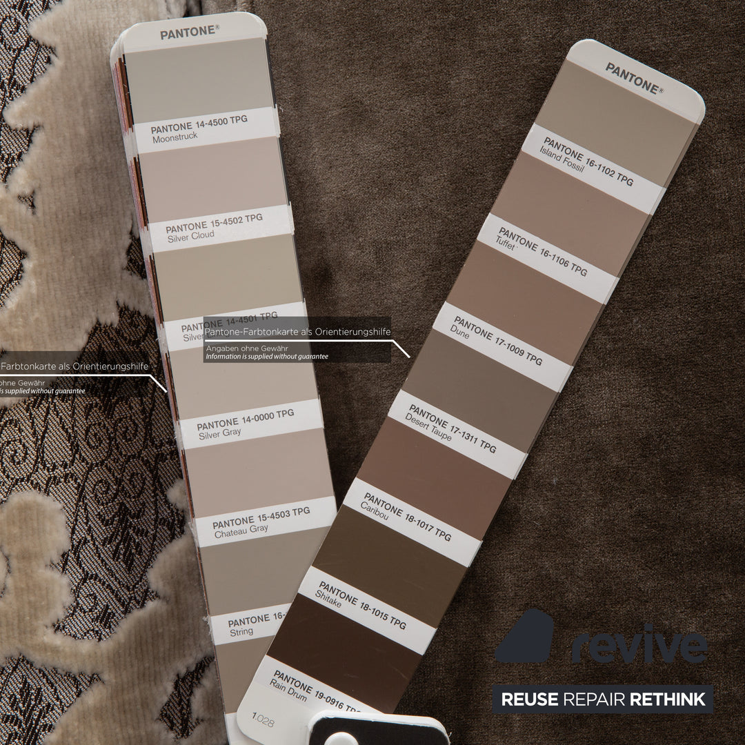 Bretz Napali Stoff Ecksofa Beige Grau Sofa Couch Recamiere Rechts Sofa Couch