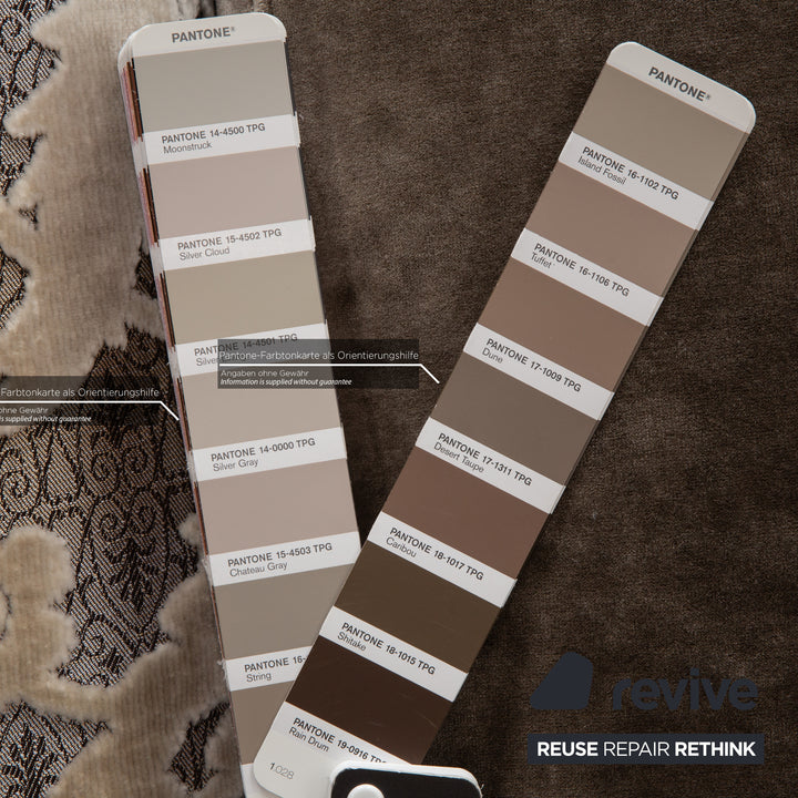 Bretz Napali Stoff Ecksofa Beige Grau Sofa Couch Recamiere Rechts Sofa Couch