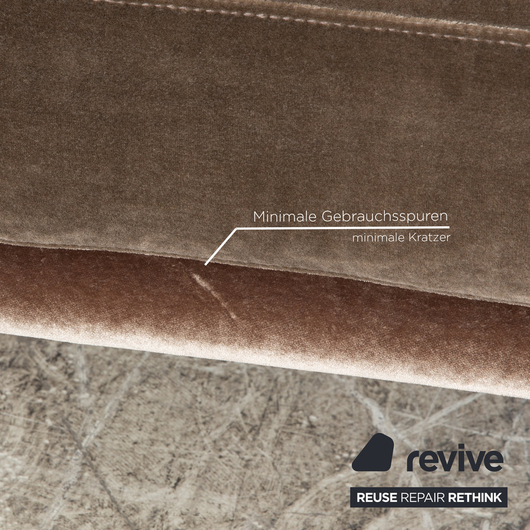 Bretz Napali Stoff Ecksofa Beige Grau Sofa Couch Recamiere Rechts Sofa Couch