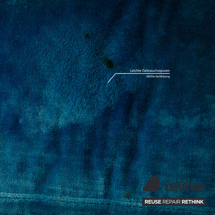 Canapé d'angle en tissu Bretz Napali bleu turquoise canapé canapé velours salon