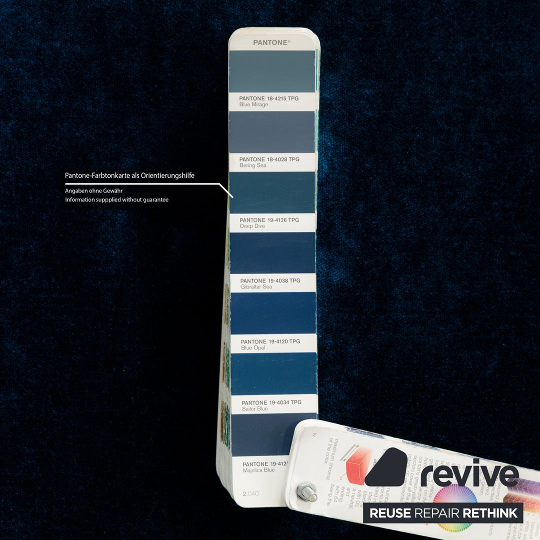 Canapé d'angle en tissu Bretz Napali bleu turquoise canapé canapé velours salon