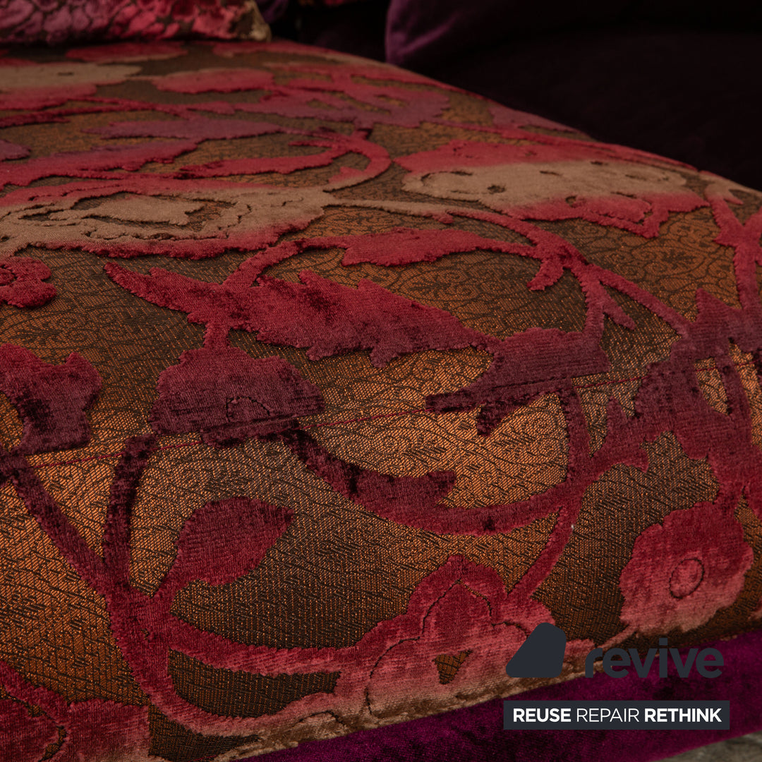 Canapé d'angle Bretz Napali en tissu violet mûre