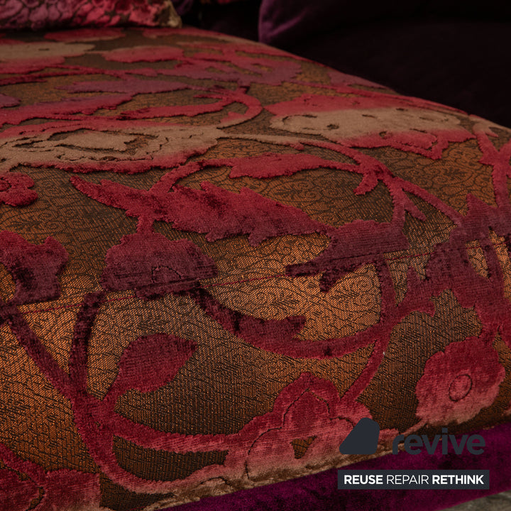 Canapé d'angle Bretz Napali en tissu violet mûre