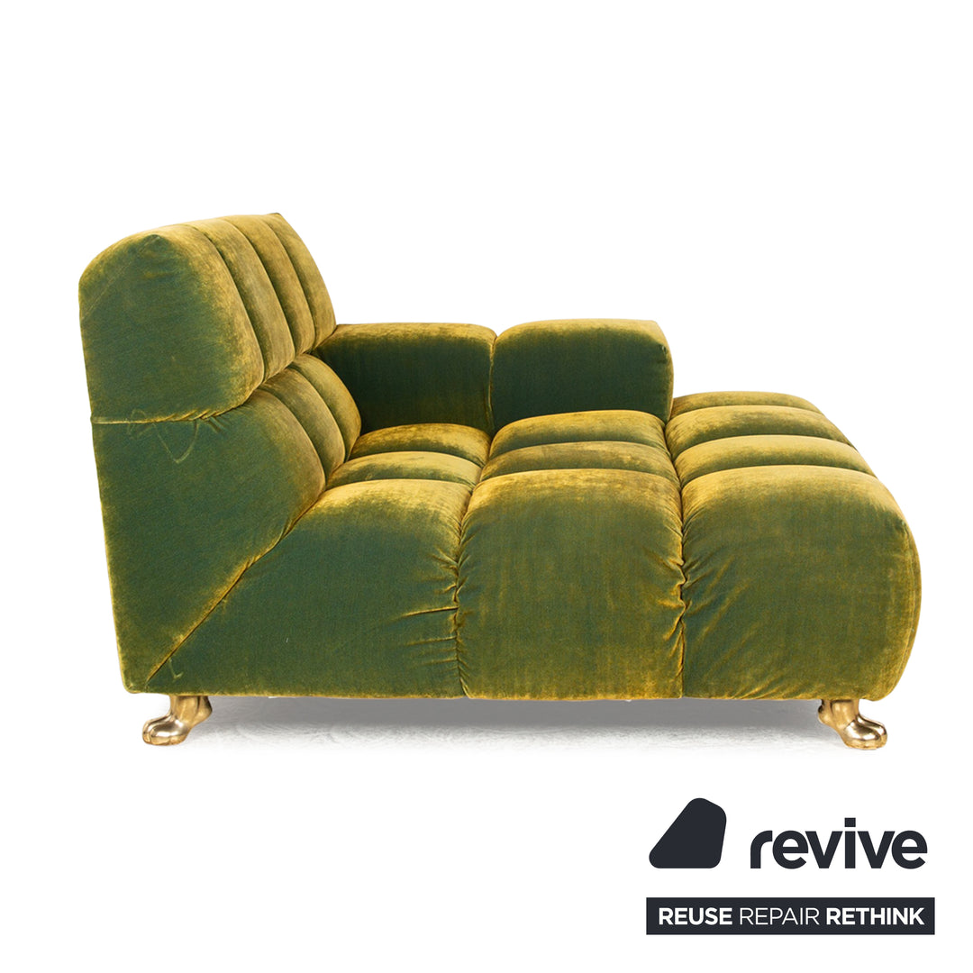 Bretz Ocean 7 Stoff Liege Grün Gelb Recamiere Daybed Sofa Couch