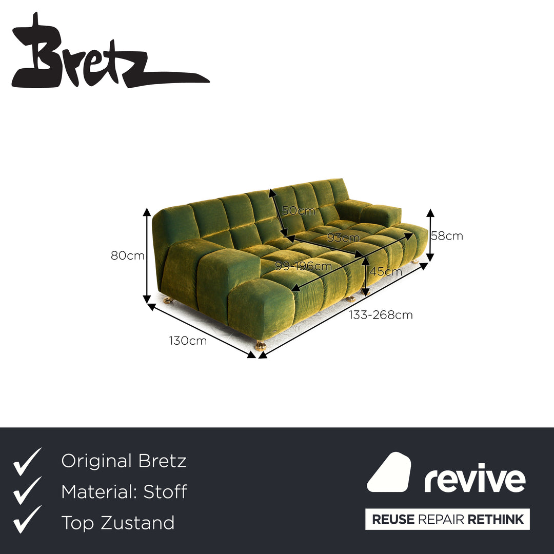 Bretz Ocean 7 Stoff Viersitzer Grün Gelb Sofa Couch