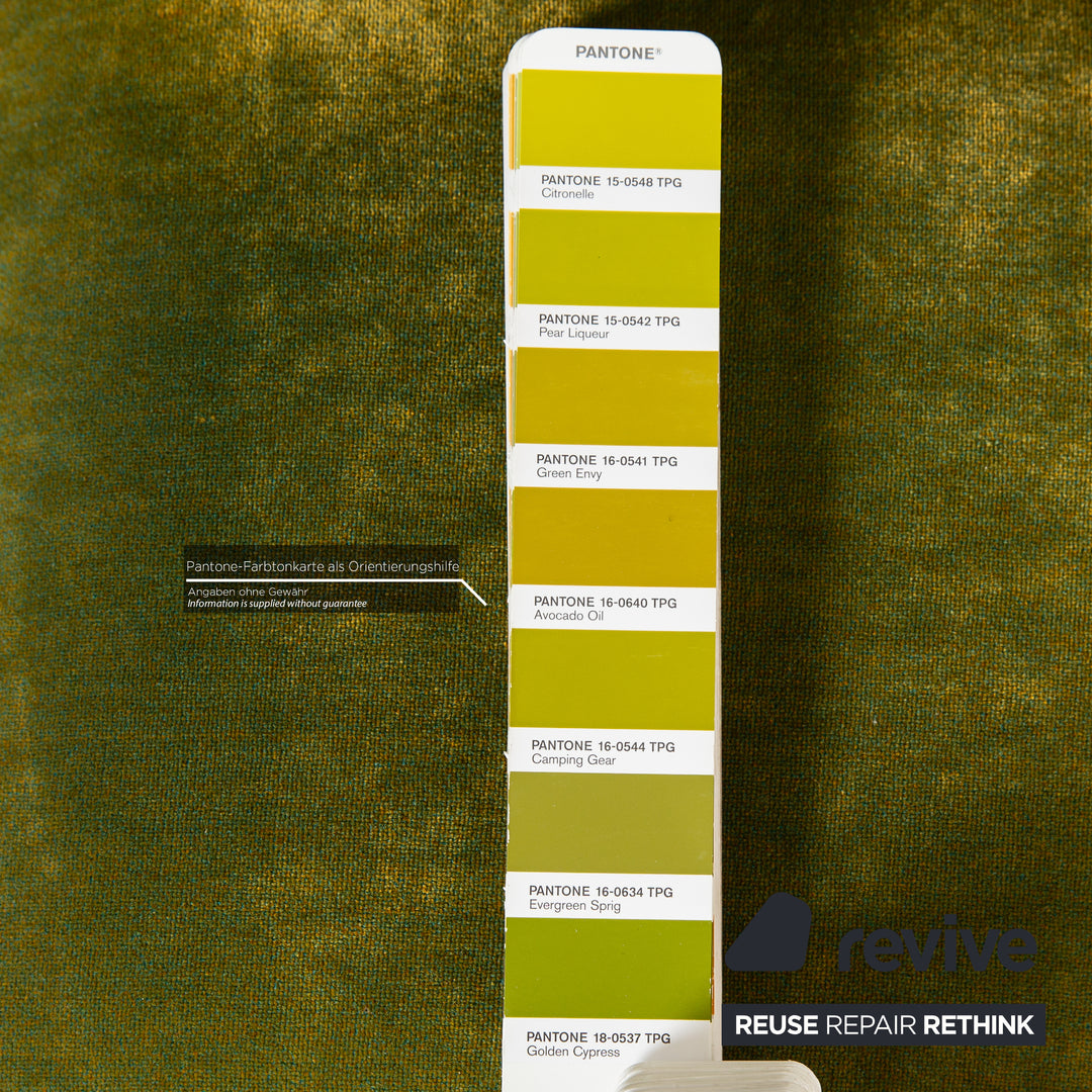 Bretz Ocean 7 Stoff Viersitzer Grün Gelb Sofa Couch