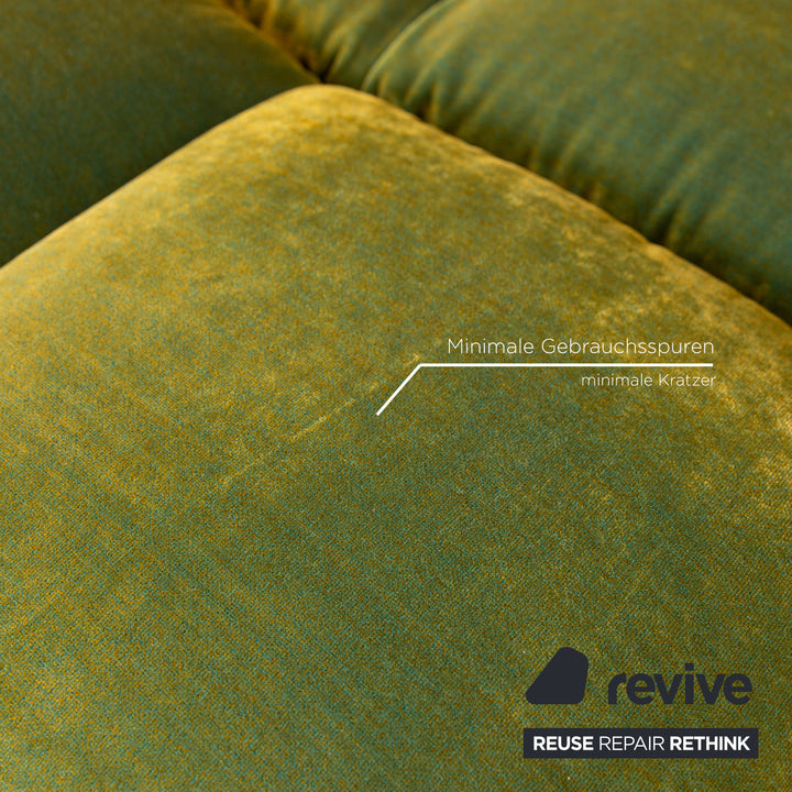 Bretz Ocean 7 Stoff Viersitzer Grün Gelb Sofa Couch
