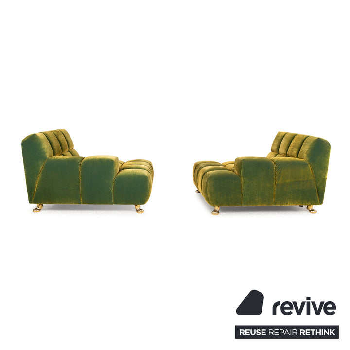 Bretz Ocean 7 Stoff Viersitzer Grün Gelb Sofa Couch