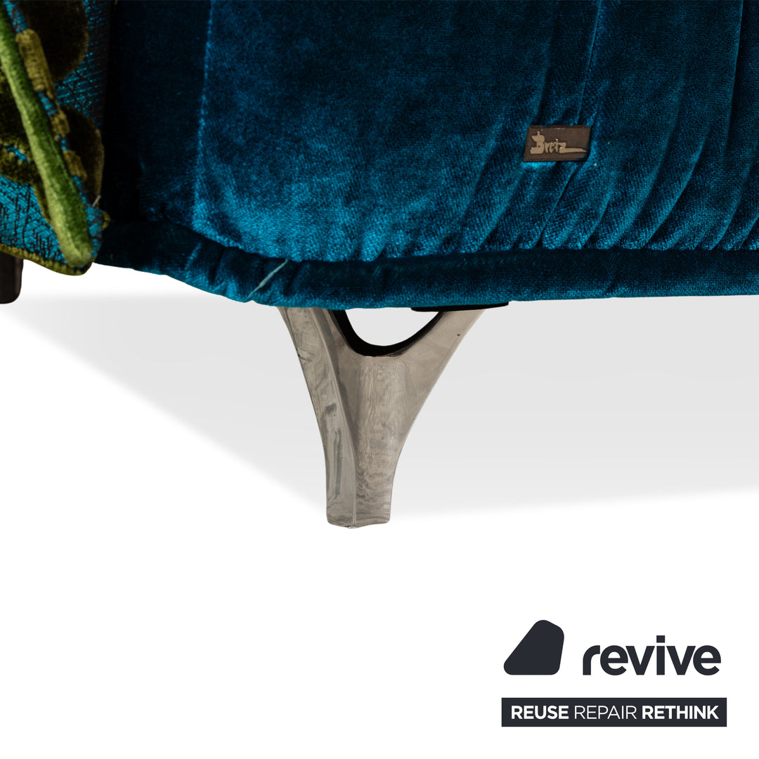 Bretz Ohlinda Stoff Ecksofa Blau Grün Gelb Sofa Couch