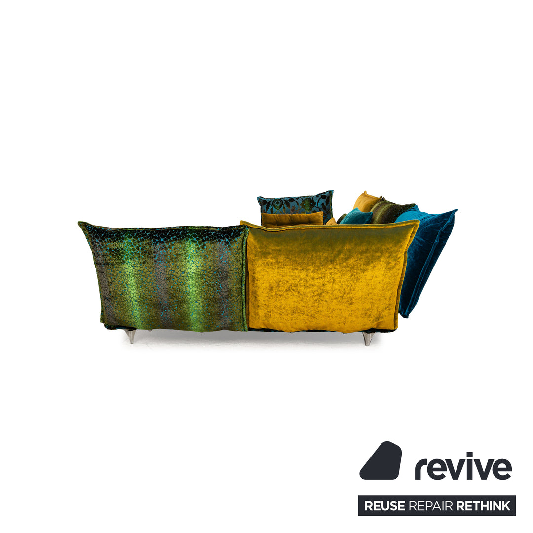 Bretz Ohlinda Stoff Ecksofa Blau Grün Gelb Sofa Couch