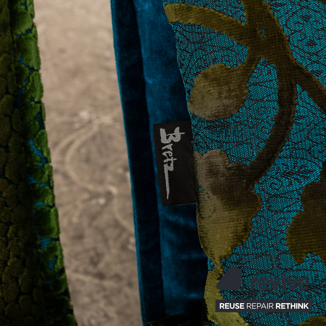 Bretz Ohlinda Stoff Ecksofa Blau Grün Gelb Sofa Couch