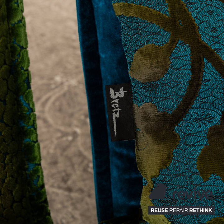 Bretz Ohlinda Stoff Ecksofa Blau Grün Gelb Sofa Couch