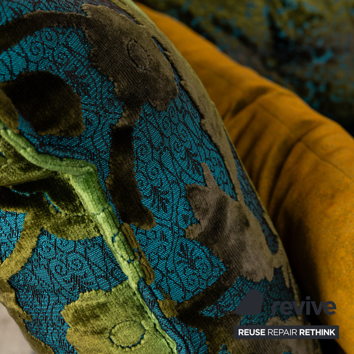 Bretz Ohlinda Stoff Ecksofa Blau Grün Gelb Sofa Couch