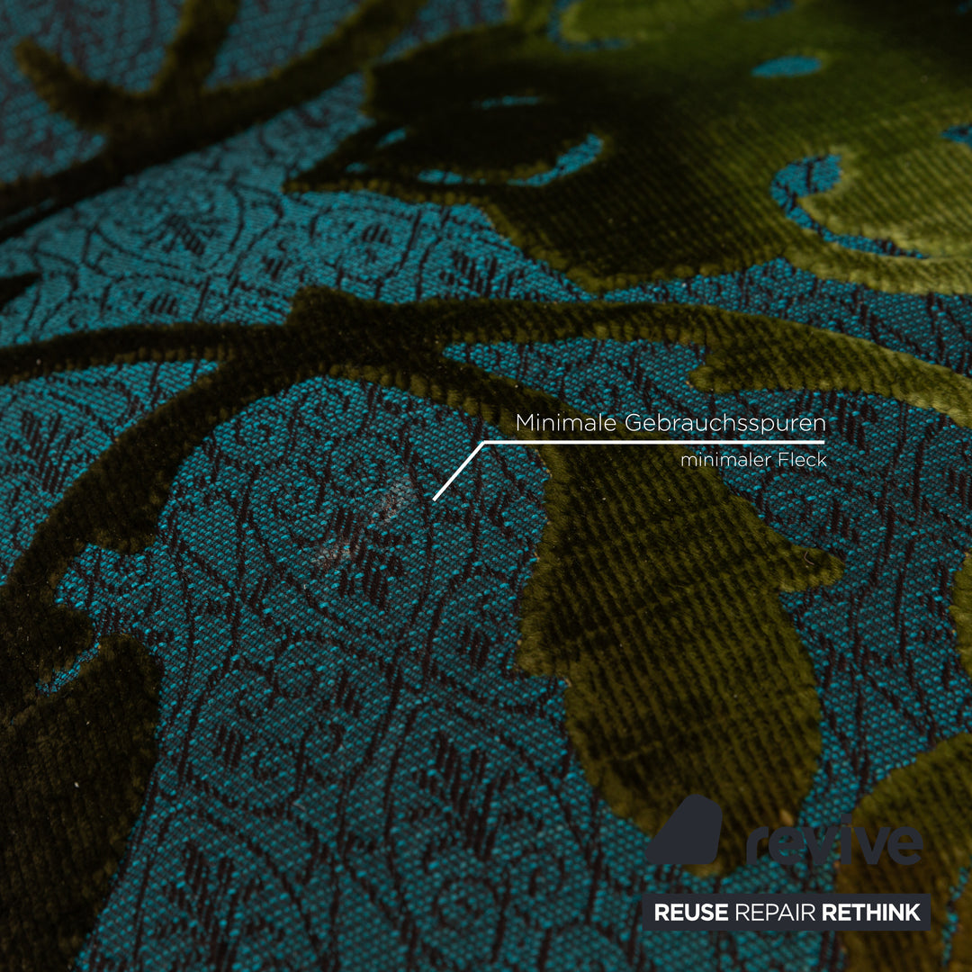 Bretz Ohlinda Stoff Ecksofa Blau Grün Gelb Sofa Couch