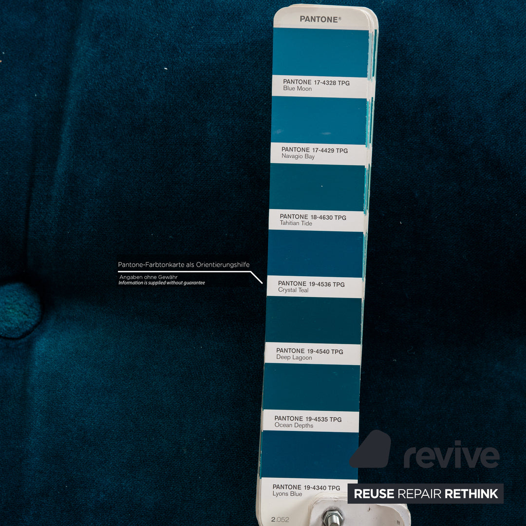 Bretz Ohlinda Stoff Ecksofa Blau Grün Gelb Sofa Couch