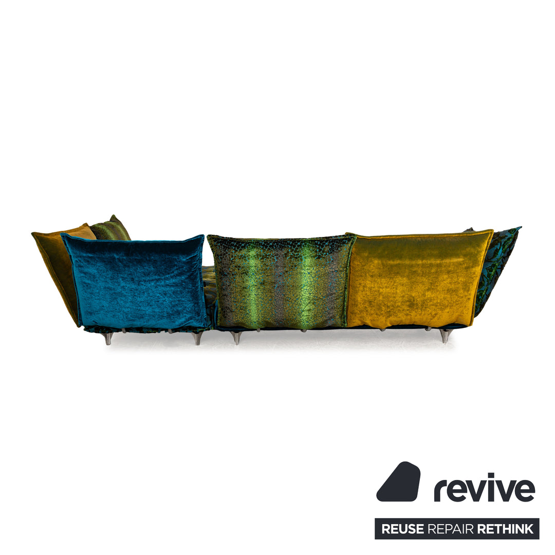 Bretz Ohlinda Stoff Ecksofa Blau Grün Gelb Sofa Couch
