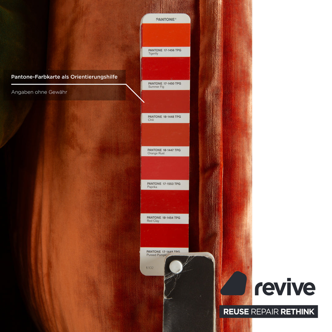 Bretz Ohlinda Stoff Ecksofa Grün Gelb Muster Sofa Couch