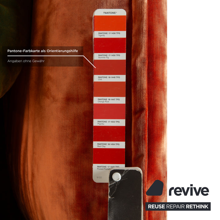 Bretz Ohlinda Stoff Ecksofa Grün Gelb Muster Sofa Couch