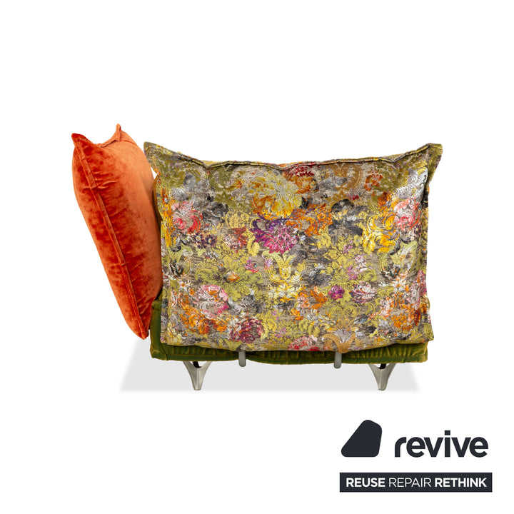 Bretz Ohlinda Stoff Liege Grün midsummer oliv bunt Blumenmuster Muster Samt Daybed