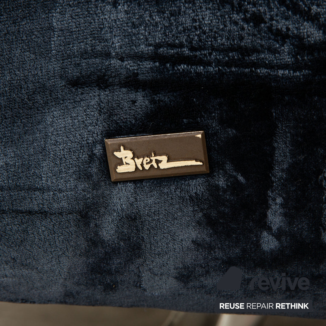 Bretz Palü Stoff Ecksofa Blau Recamiere Links Sofa Couch